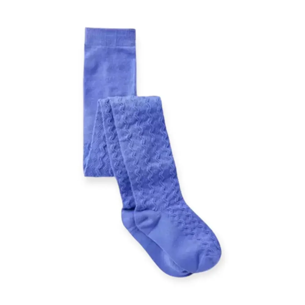 Janie & Jack NWT 2/3 Yrs Periwinkle Pointelle Tights. Purple. Ribbed.